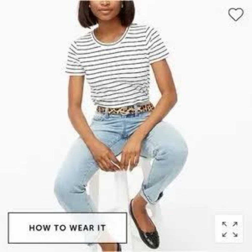 J. Crew Factory Girlfriend T Striped